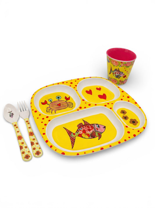 Mrs. Fish 3 piece toddler scatter tray set